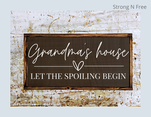 Grandma Sign | Grandma Quote Sign | Wood Sign | Framed Sign | Quote Sign | Rustic Sign | Farmhouse Style Sign | Grandma mothers gift