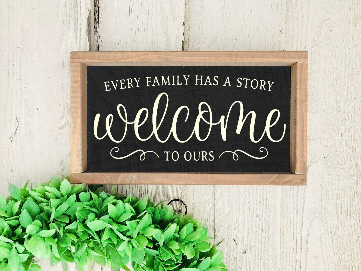 Every Family Has A Story, Welcome To Ours | Personalized Wood Sign | Custom Family Name Sign | Personalized Wedding Gift