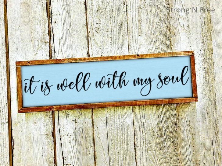 Farmhouse Decor | Farmhouse Wall Decor | Farmhouse Signs | Home Decor | It Is Well With My Soul Sign | Signs For Home | Boho Farmhouse
