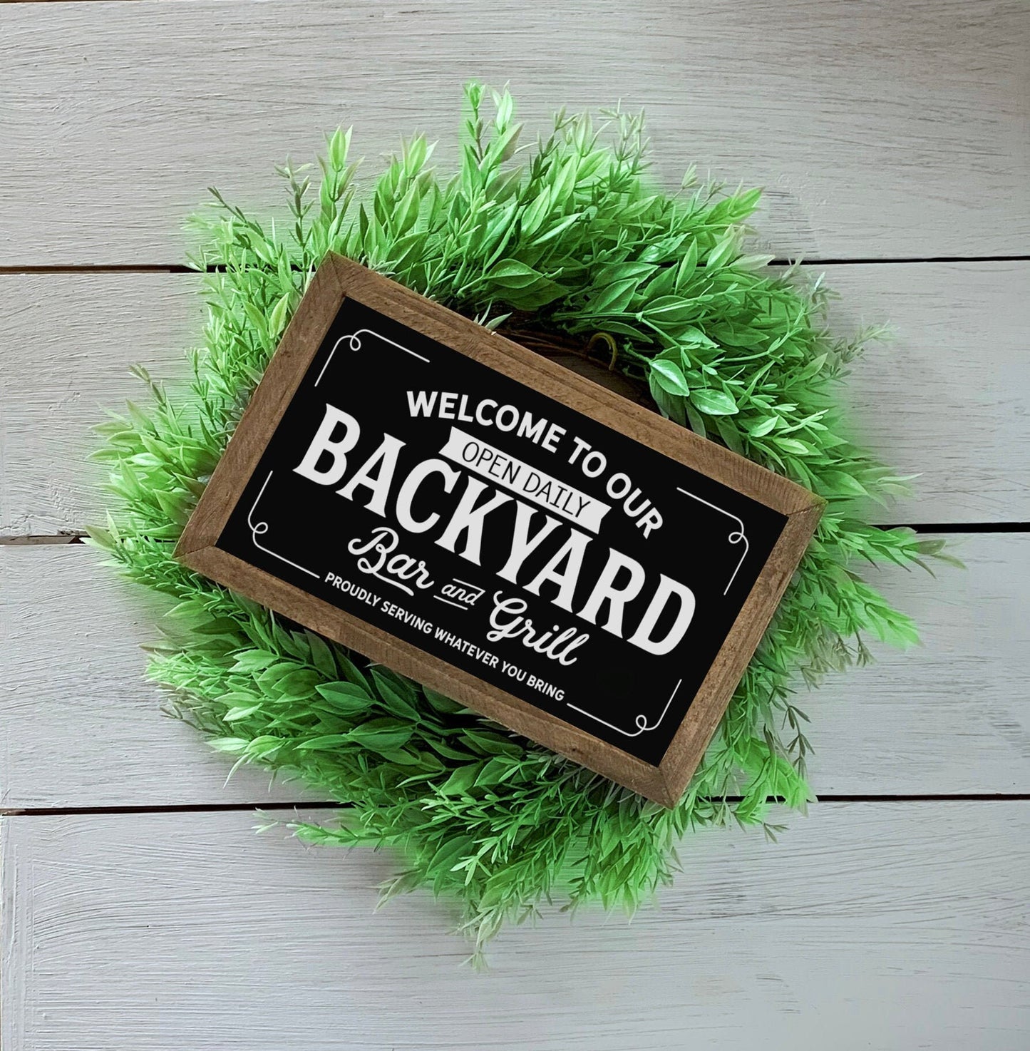 Backyard Sign, Bar and Grill Sign, Bar Sign, Bebarque Signs, Custom Sign, Wooden sign, Rustic Home Decor, Personalised Gifts
