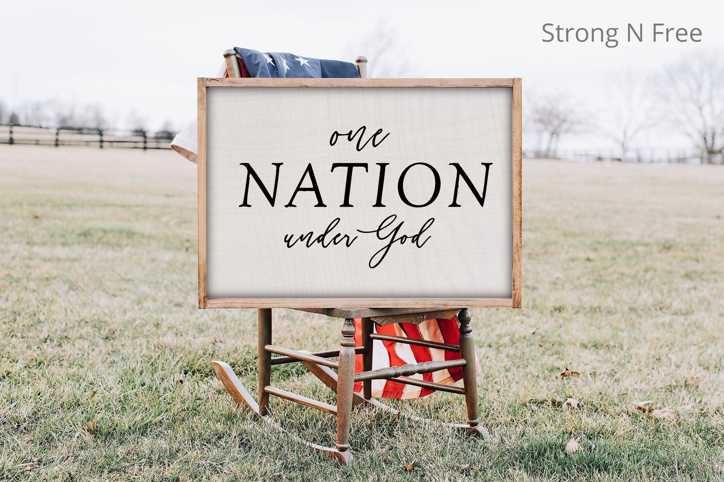 America one Nation Under God Sign - Rustic Wood Sign - Home Decor - Country Decor - Rustic Decor - Patriotic Decorations - 4th of July
