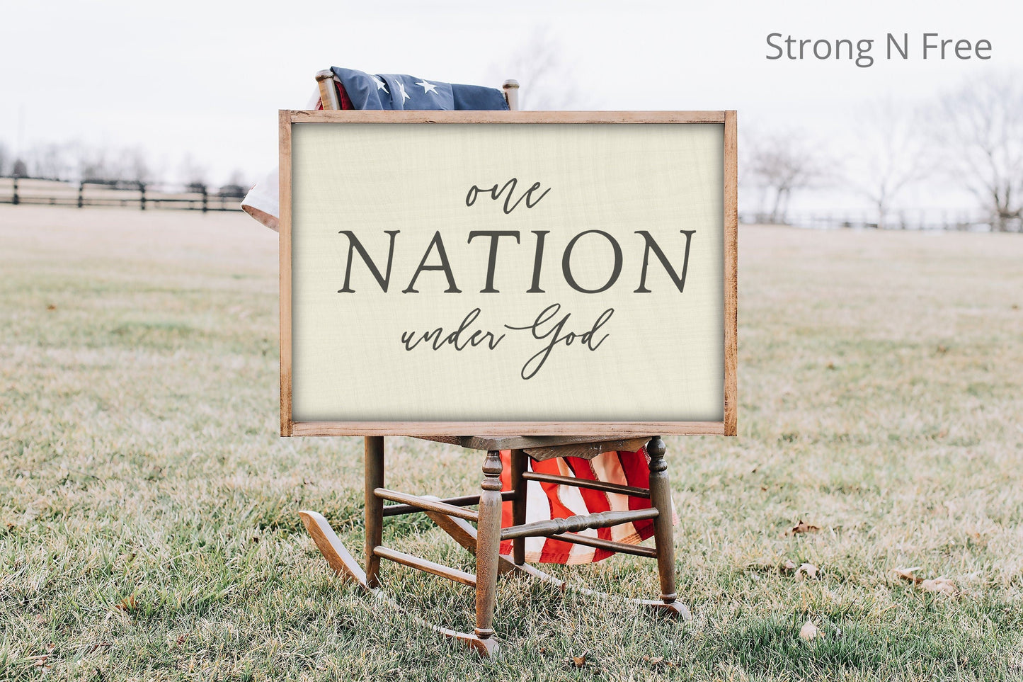 America one Nation Under God Sign - Rustic Wood Sign - Home Decor - Country Decor - Rustic Decor - Patriotic Decorations - 4th of July