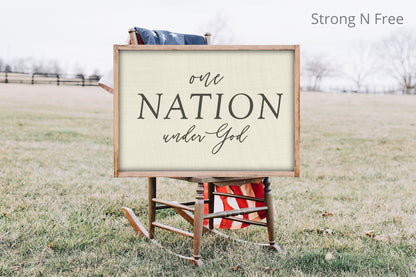 America one Nation Under God Sign - Rustic Wood Sign - Home Decor - Country Decor - Rustic Decor - Patriotic Decorations - 4th of July