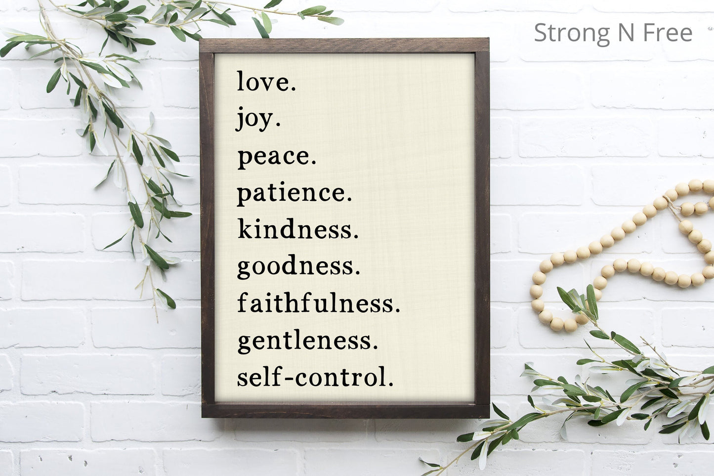 Fruit of the Spirit wall art | Bible verse wall art wood | Christian signs for home | Galatians 5 22 23 | Love joy peace patience kindness