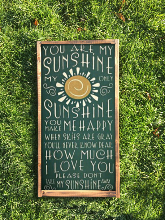 Wood sign, You Are My Sunshine sign  wood wall art baby wall decor inspirational sign sunshine wall decor child's room wall art