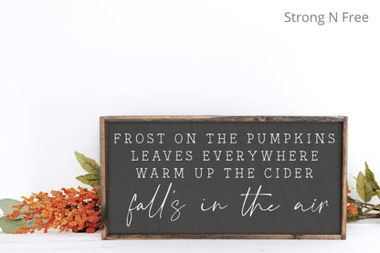 Fall sign  fall decor  Frost on the Pumpkins farmhouse fall decor farmhouse fall sign fall home decor