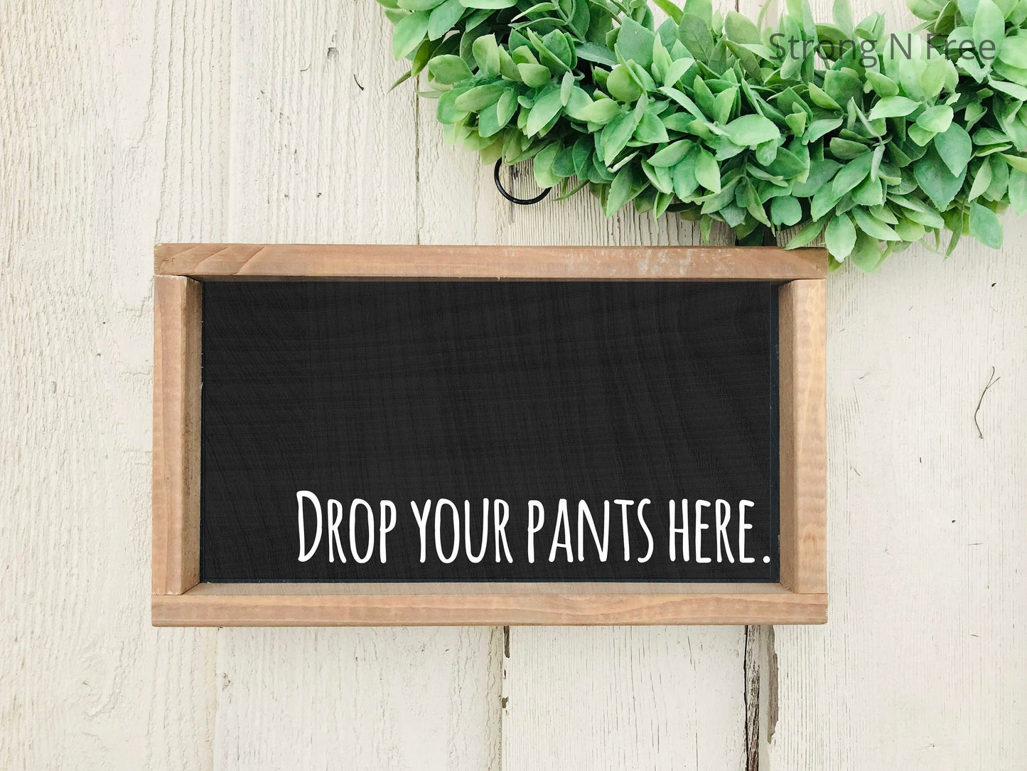 Wooden Sign Self Service Laundry Drop Your Pants Here Sign | Laundry Room Sign | Laundry Sign | Laundry Room Decor | Farmhouse Sign |