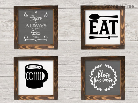 Kitchen signs | Tiered tray decor | kitchen tiered tray signs | mini kitchen signs