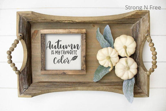 Fall Is  My Favorite Color, Wooden Hanging, Farmhouse Fall Decor, Small Fall Sign, Thanksgiving and Autumn Farm Style Decor, Pumpkins