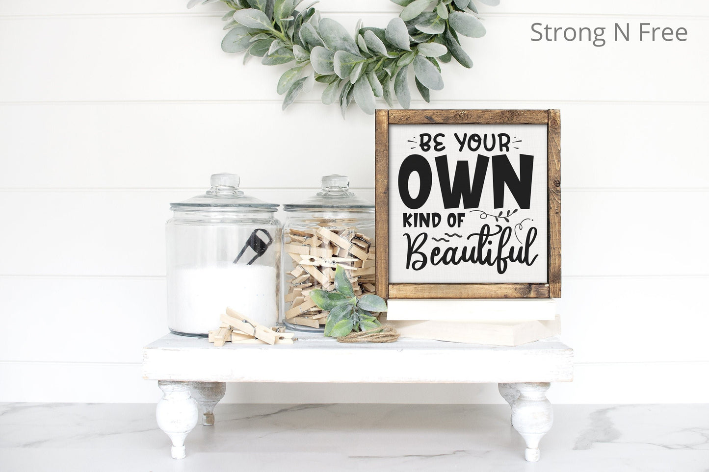 Rustic wooden sign, inspirational sign, Be your own kind of beautiful. Farmhouse sign, rustic wall décor, wall hanging, carved wood sign