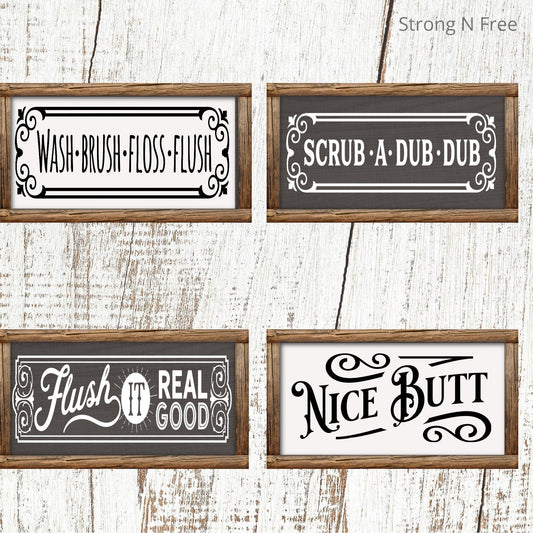 Bathroom Signs | Funny Bathroom Series | Bathroom Decor