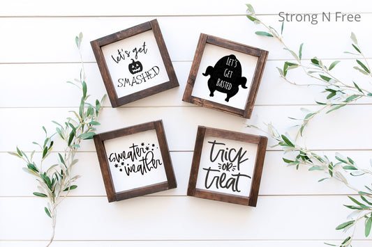 Halloween tiered tray signs  Halloween tiered tray decor  mini Halloween signs  Halloween mini signs  tiered tray signs