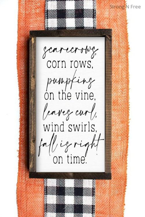 Hello Fall Wood Sign, Fall Bucket List, Farmhouse Fall Sign, Fall Wall Decor, Rustic Wood Signs