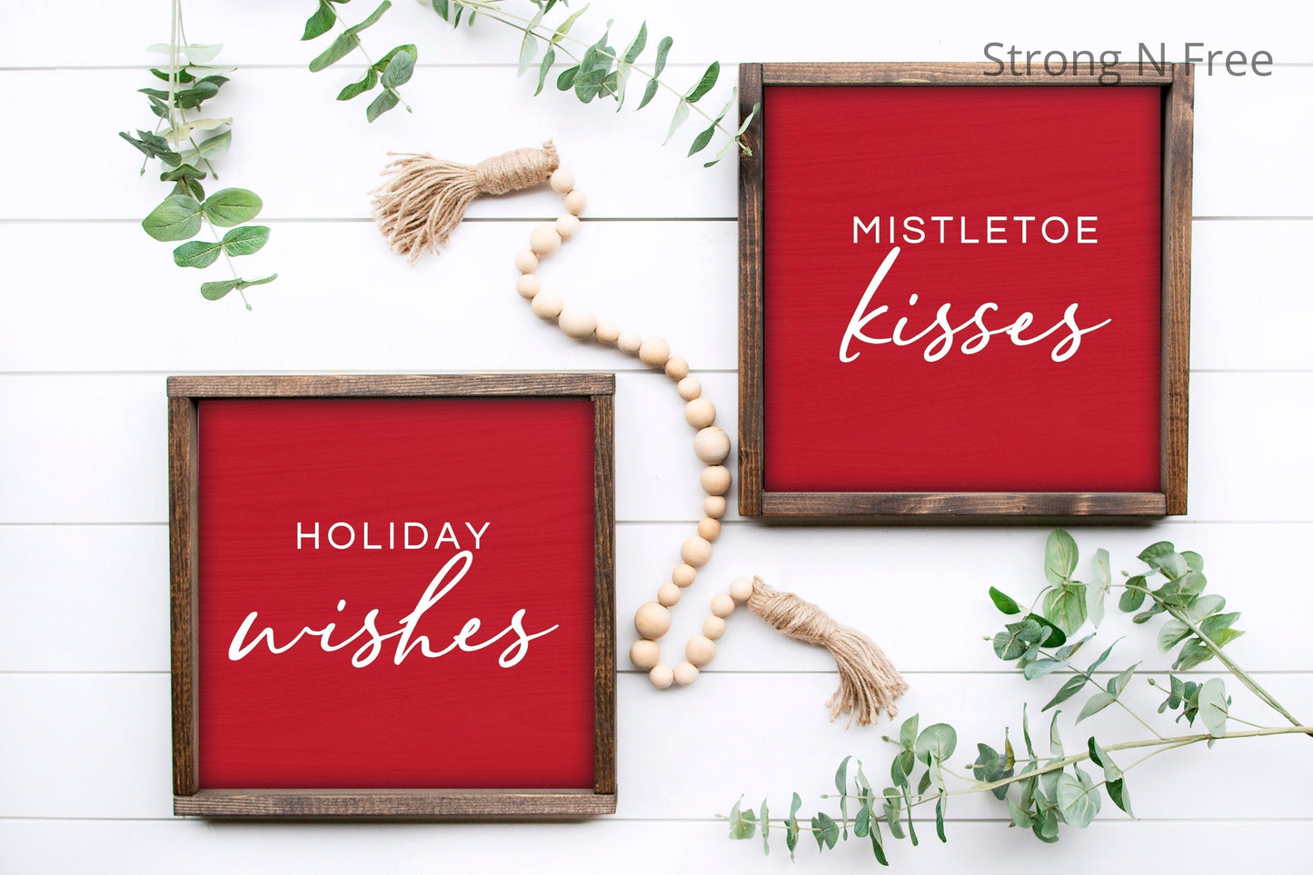 Set of 2 | Merry Christmas Sign, Large Merry Christmas Wood Sign Merry Christmas Sign Wood Merry Christmas Sign Farmhouse Christmas Decor