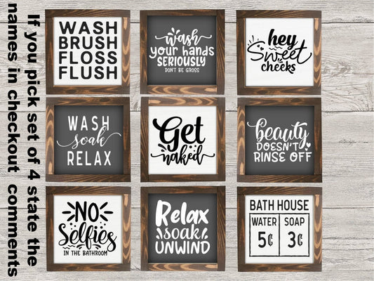 NEW! Bathroom Collection | Funny Bathroom Signs | Bathroom Wall Decor | Restroom Bathroom Decor | Farmhouse Bathroom Sign | Guest Bathroom