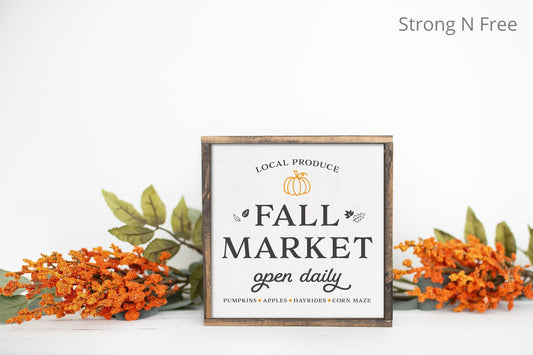 Fall Market - Fall Sign - Fall Decor - Farmhouse fall decor - Fall mantle decor