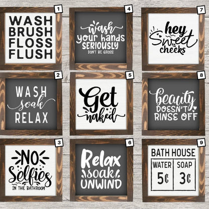 NEW! Bathroom Collection | Funny Bathroom Signs | Bathroom Wall Decor | Restroom Bathroom Decor | Farmhouse Bathroom Sign | Guest Bathroom