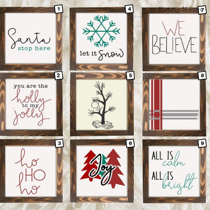 Mini Farmhouse Christmas Signs | Funny Christmas Sign | Christmas Mini Signs | Tiered Tray Signs | Coffee Bar Sign | Christmas Decor |