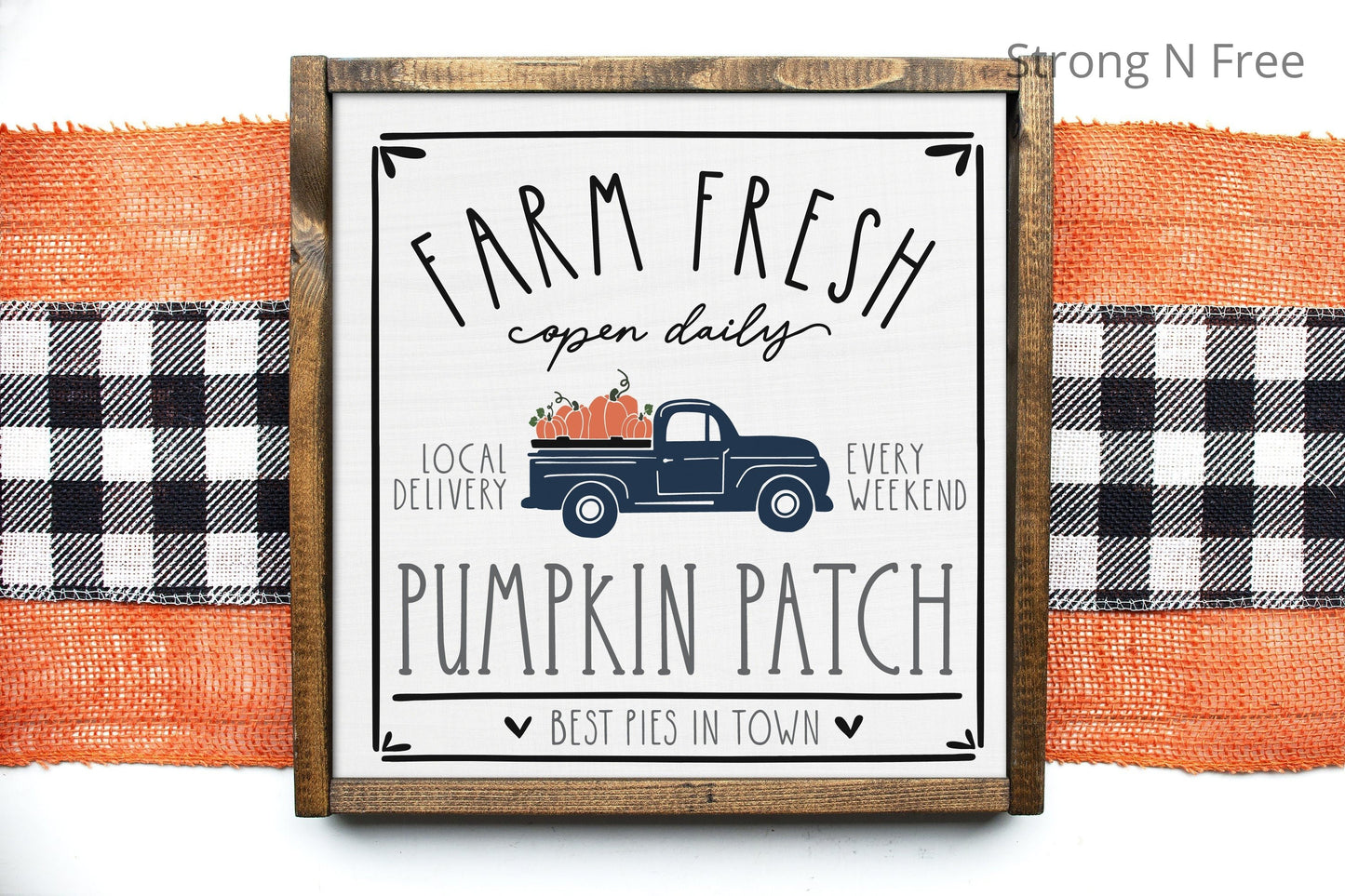 Hello Pumpkin Wood Sign, Wooden Hanging, Farmhouse Fall Decor, Small Fall Sign, Thanksgiving and Autumn Farm Style Decor, Pumpkins