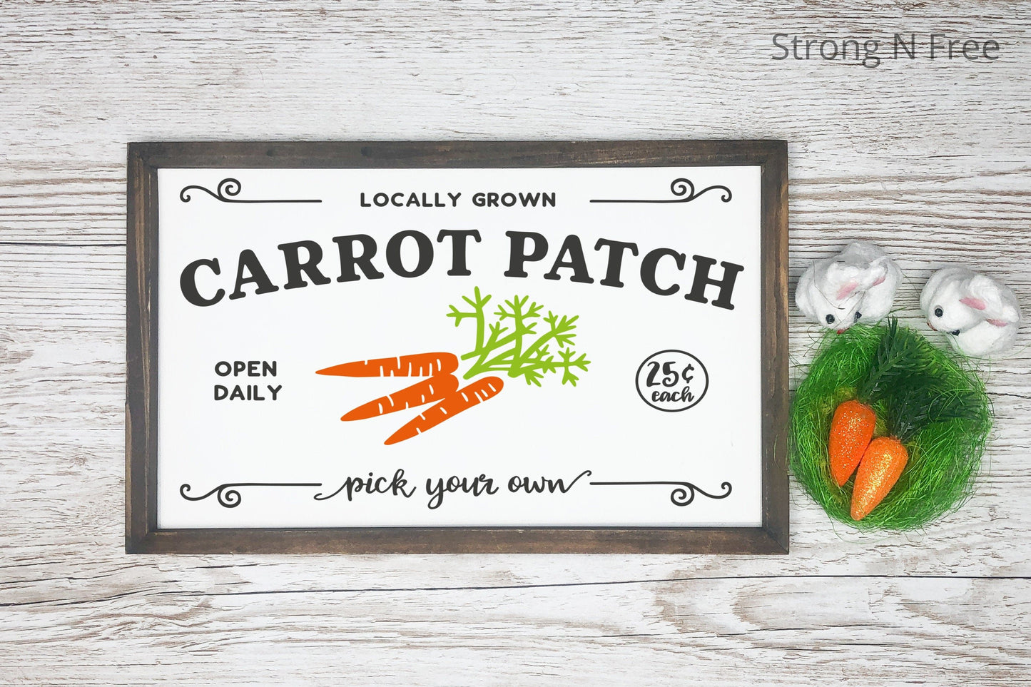 Locally Grown Carrot Patch Sign | Carrot Patch | Easter Sign