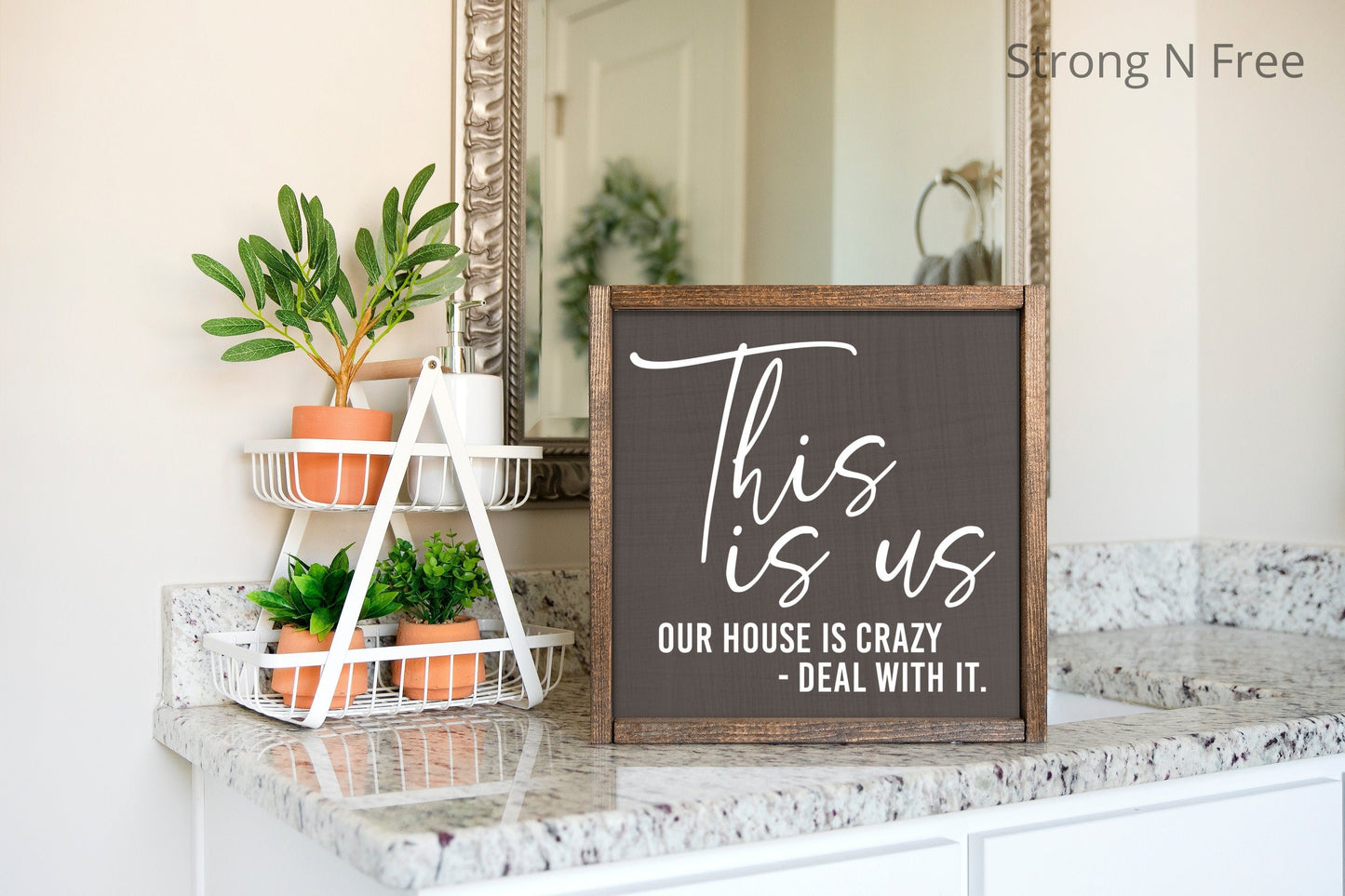 This is Us | Our house is Crazy | Funny Sign | Gift for Mom | Housewarming Gift