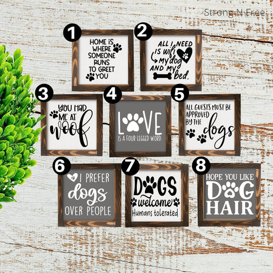 Mini Dog Signs | Dog Decor | Dog Signs | Love my Dogs