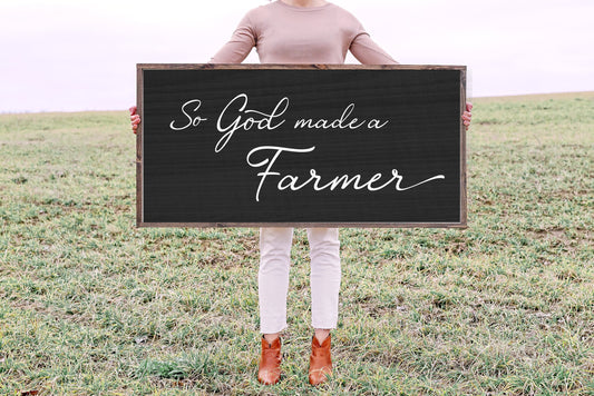 God made a Farmer | Rustic sign | Country Sign | Western Sign | Cowboy Cowgirl | Man Cave | Living Room Decor | Farmhouse