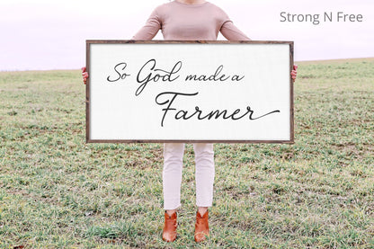 God made a Farmer | Rustic sign | Country Sign | Western Sign | Cowboy Cowgirl | Man Cave | Living Room Decor | Farmhouse