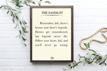 The Sandlot Wood Sign, Boys Bedroom Decor, Boys Room Wall Decor, Girls Bedroom Decor, Baseball Wall Decor, Farmhouse Wall Decor
