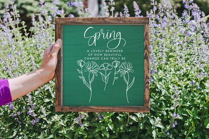 Spring Floral Painted Wood Sign, Spring signs, Spring decor, Farmhouse Decor, Floral Wood Sign, Hello Spring, Easter Decor