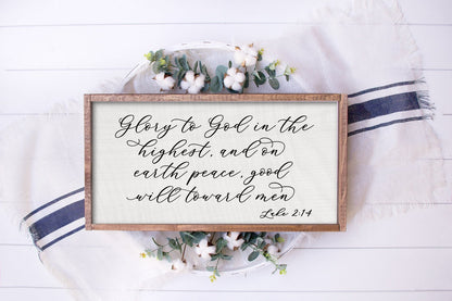 Do It For The Glory Of God | Framed Wooden Sign | Bible Verse | Large Wall Art | Scripture