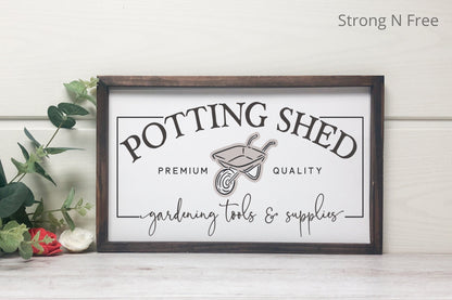 Potting Shed Sign | Gardening Tools & Supplies | Outdoor Signs | Garden Sign | Farmhouse Garden