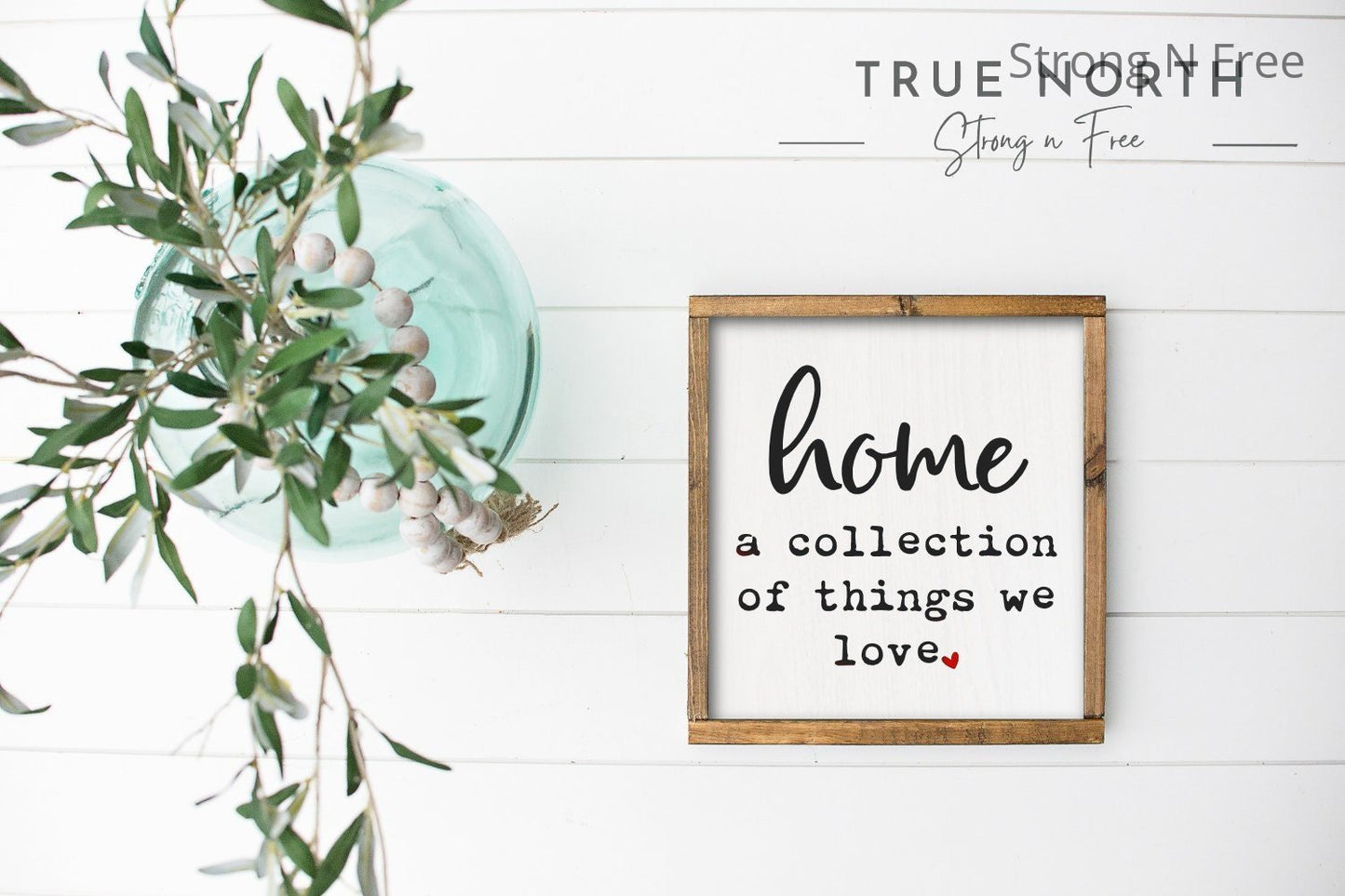 Home a collection of things we love, home sign, farmhouse signs, handmade sign, rustic decor