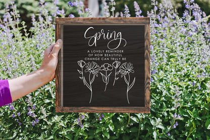 Spring Floral Painted Wood Sign, Spring signs, Spring decor, Farmhouse Decor, Floral Wood Sign, Hello Spring, Easter Decor