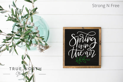 Spring Is In The Air Wood Sign, Farmhouse Sign, Rustic Home Decor, Signs for Home