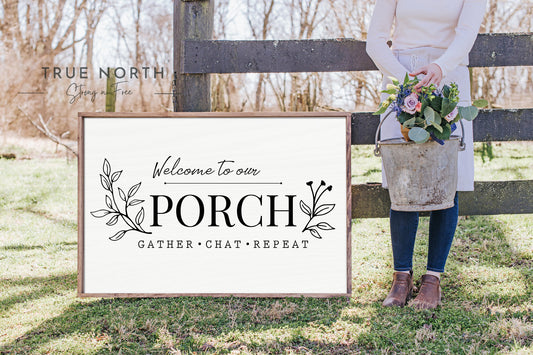 Porch Decor | Farmhouse Wall Decor | Deck Decor | Wood Sign | Outdoor Decor | Large Wood Signs | Deck Decor | Patio Decor | Lanai Decor