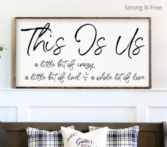 Family name sign | this is us sign | last name sign | family wall art | above couch decor