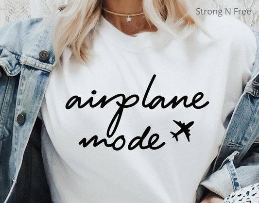 Airplane Mode Shirt, Travel Shirts for Women, Fun Shirts, T-shirts, Family Shirts, Fun Tees, Tshirts for Women, Tshirts for Men .