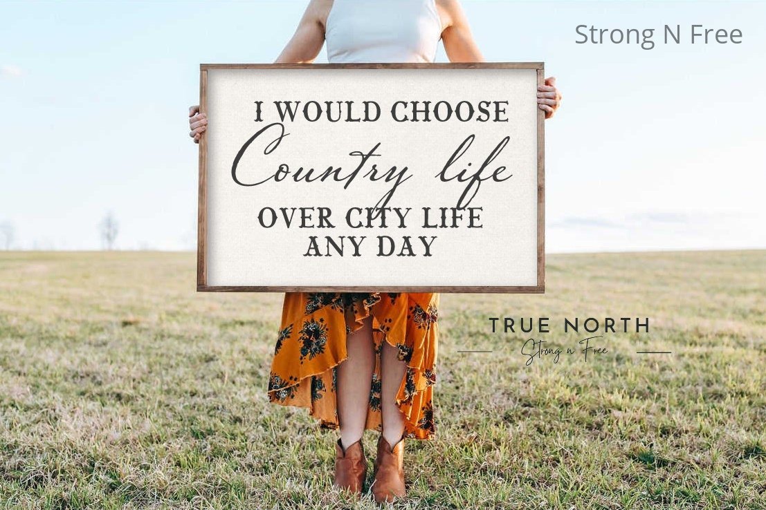 I Would Pick Country Life | Rustic sign | Country Sign | Western Sign | Cowboy Cowgirl | Man Cave | Living Room Decor | Farmhouse Sign