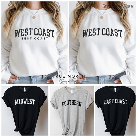 West Coast Tshirt, Unisex West Coast T shirt, Plus Size West Coast Tshirt, West Coast Gift