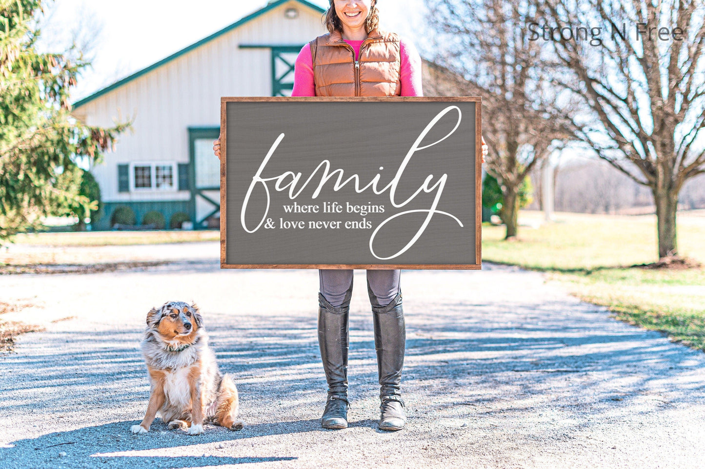 Family is Everything | Family Wood Sign | Farmhouse Quote Wall Decor |  Ready to Hang!