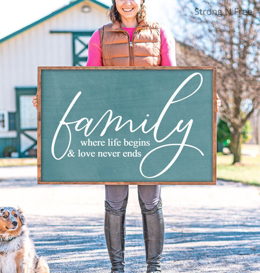 Family is Everything | Family Wood Sign | Farmhouse Quote Wall Decor |  Ready to Hang!