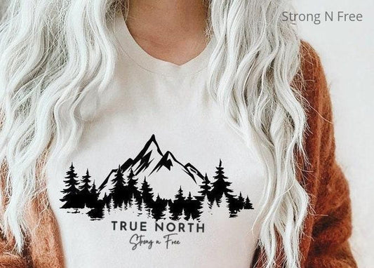 DTF Transfer Mountain , Mountain Silhouette , Camp Outdoors Nature Campers  Tent Forest Camper Nature Lovers Gift  for Men - Women
