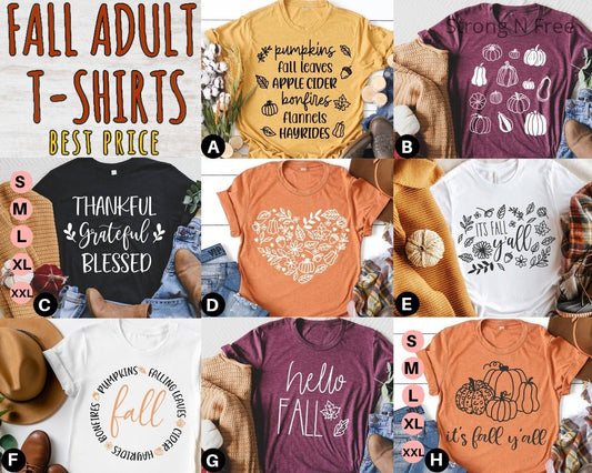 Fall Shirts - Fall Tees - Fall TShirts -Hello Pumpkin Tee - Thanksgiving Tee Bundle