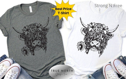 Highland Cow T Shirt, Highland Cow Shirt, Women's Highland Gift, Men's Animal Kingdom Shirt, Longhorn Cow T Shirt, Animal Kingdom Gift