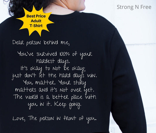 Dear Person Behind Me Hoodie - Mental Health Hoodie - Personalized Mental Health Awareness Sweatshirt and T-Shirt .