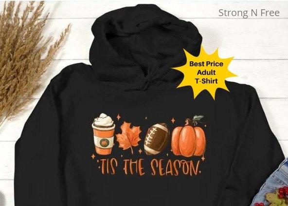 Tis The Season Shirt, Fall Pumpkin Shirt, Football Shirts For Women, Women Fall Tees, Fall Season Shirts, Cute Pumpkin Shirt, Autumn Shirt .