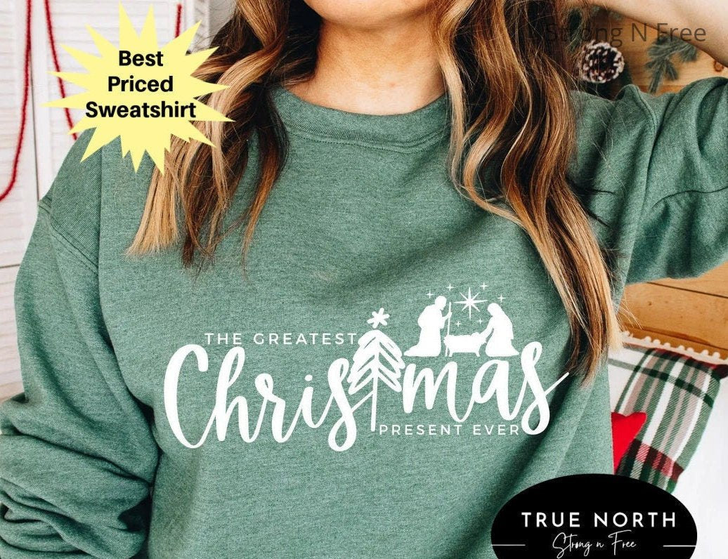 Christmas Sweatshirts for Women, Merry Little Christmas Sweater, Minimal Christmas Crew, Simple Holiday Sweatshirt, Cute Cozy Christmas