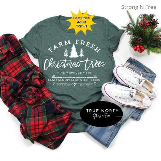 Christmas Trees Shirt, Christmas Shirts for Women, Christmas Tee, Christmas TShirt, Shirts For Christmas,Cute Christmas t-shirt,Holiday Tee .