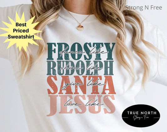 DTF Transfer Frosty Rudolph Santa Jesus Christmas